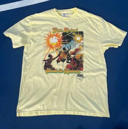 Retro comic graphic t-shirt, front side
